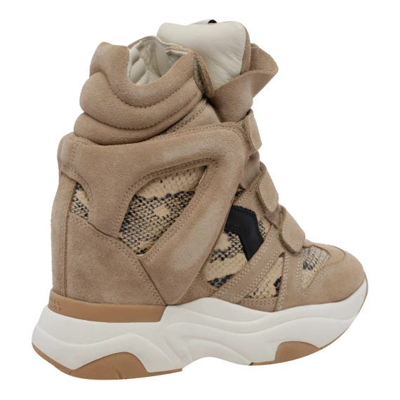 Balskee beige high-top sneakers isabel marant