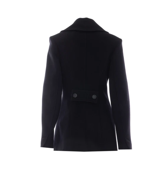 Black double-breasted coat IVY&OAK