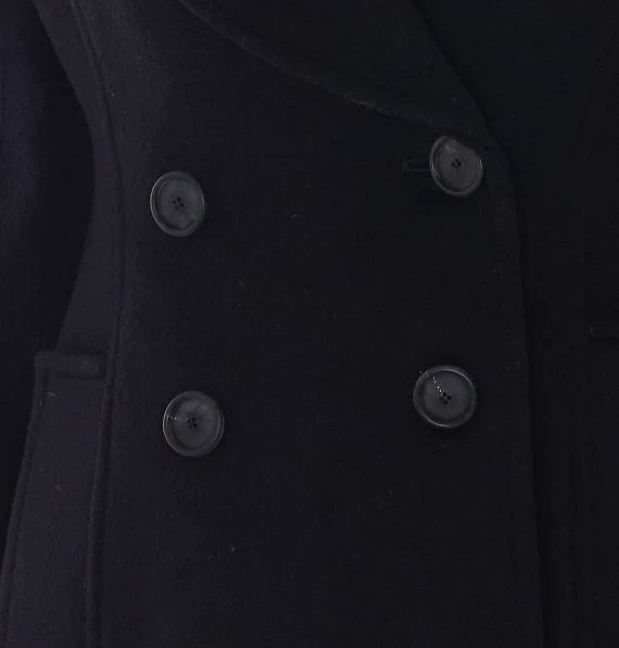 Black double-breasted coat IVY&OAK