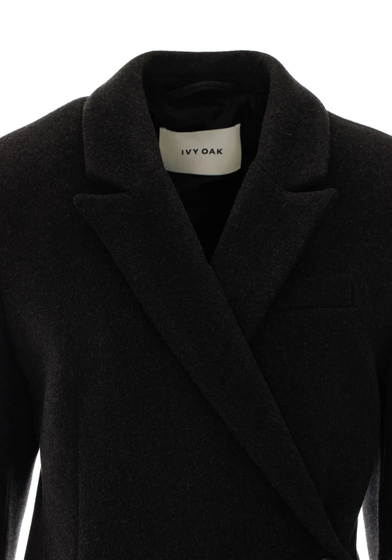 Clio black long coat IVY&OAK