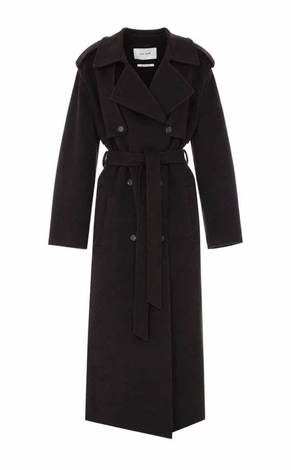 Camerona dark brown long coat IVY&OAK