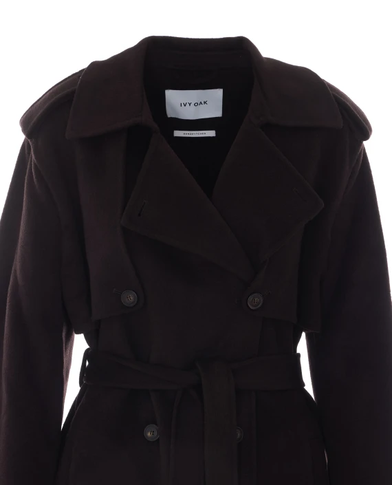 Camerona dark brown long coat IVY&OAK