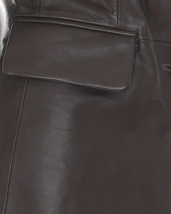 Blazer in pelle di agnello marrone IVY&OAK