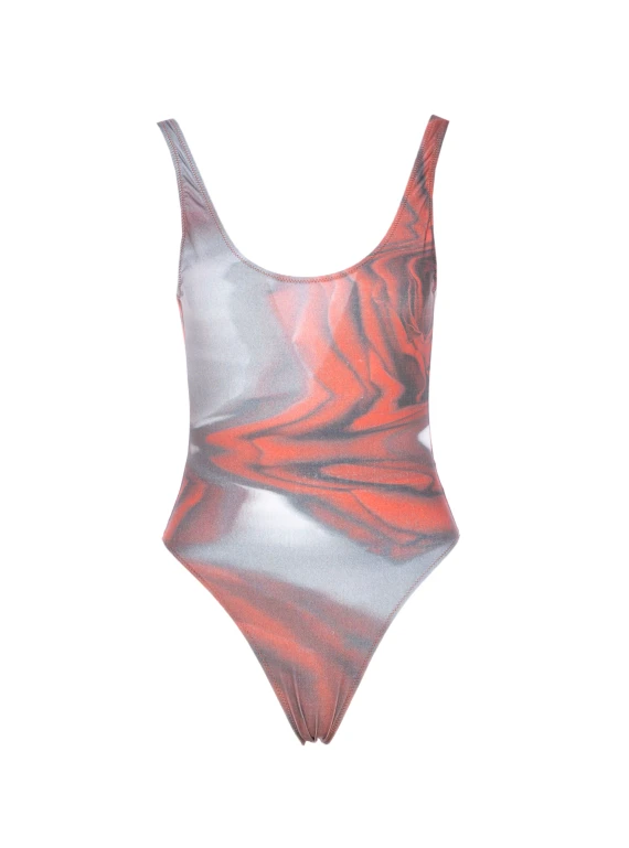 BLURRY ROSES PRINTED SWIMSUIT
