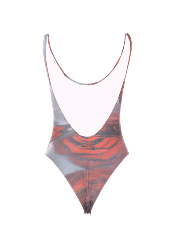 BLURRY ROSES PRINTED SWIMSUIT