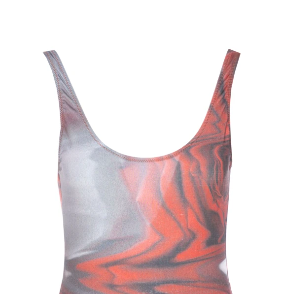 BLURRY ROSES PRINTED SWIMSUIT