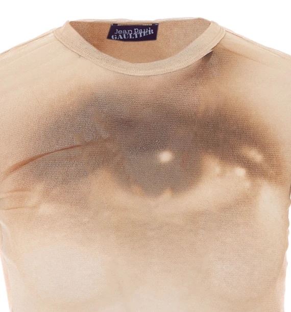 Top beige a maniche lunghe JEAN PAUL GAULTIER