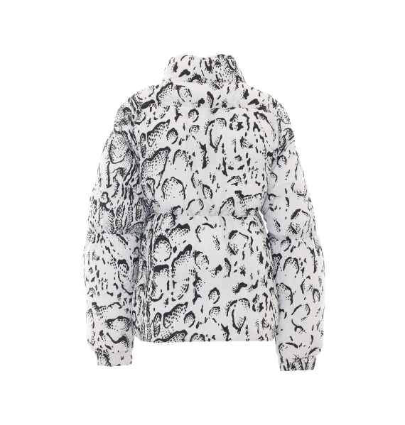 White and black Halo puffer jacket Jet Set