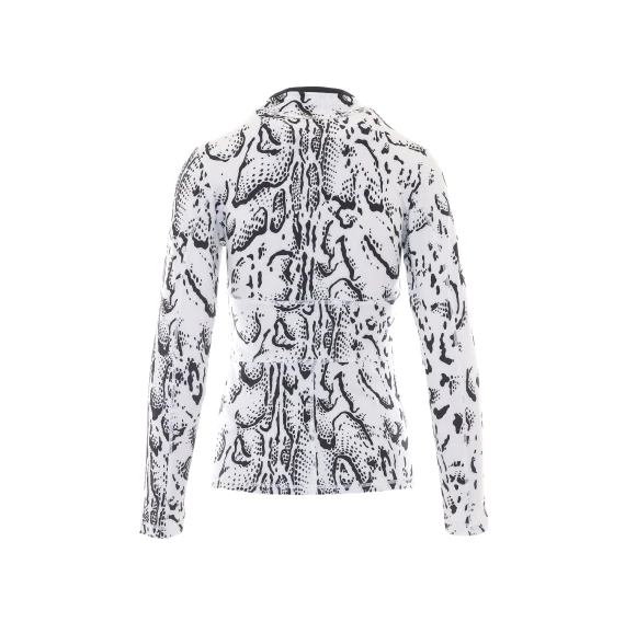 White and black long-sleeve half-zip top Jet Set