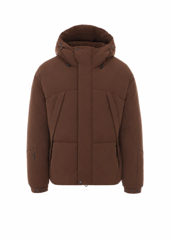 Piumino marrone Mag-1 con cappuccio