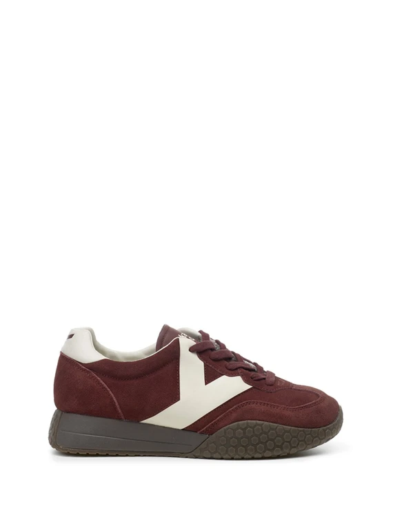 Sneakers uomo bordeaux in suede