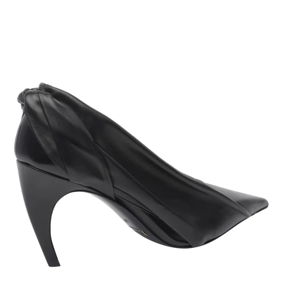 Décolleté Eve in pelle nera KHAITE