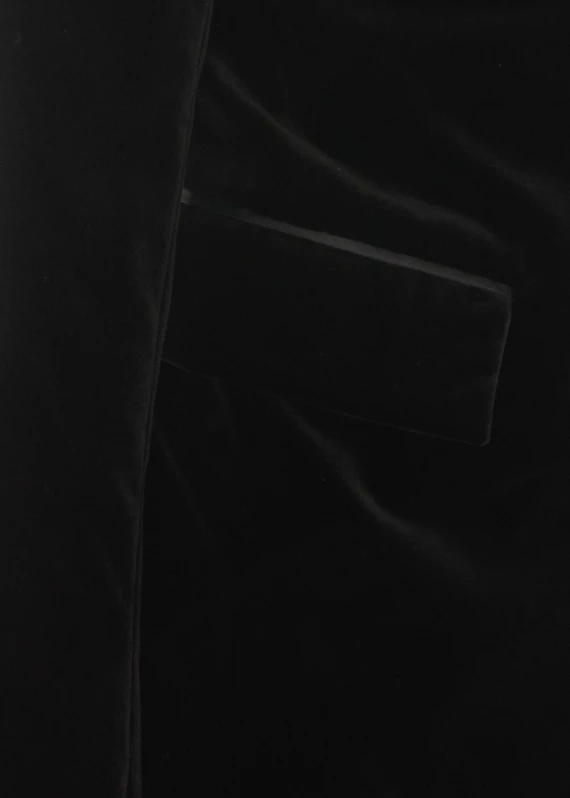 Black stretch velvet blazer KHAITE