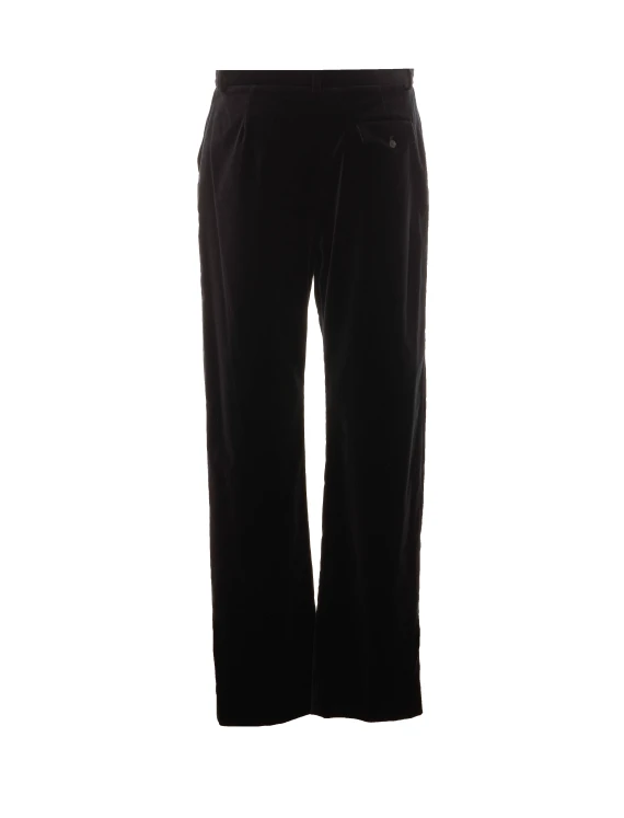 Hunter black ribbed cotton velvet pants KHAITE