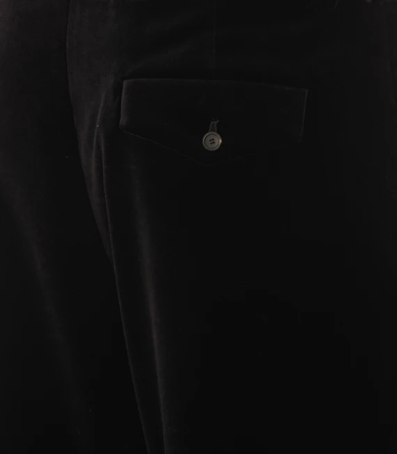 Hunter black ribbed cotton velvet pants KHAITE