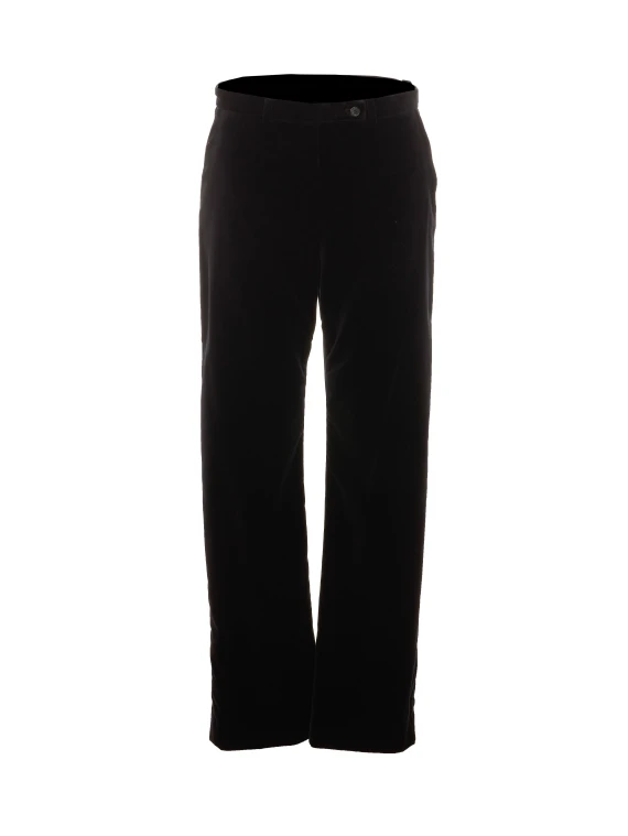 Hunter black ribbed cotton velvet pants KHAITE