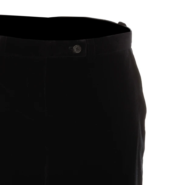 Hunter black ribbed cotton velvet pants KHAITE