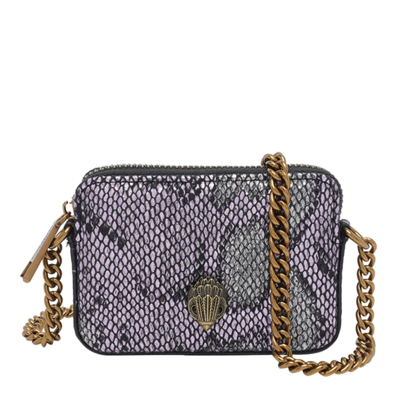 240 - Samples Micro Kensington Camera-Purple-Snake Print KURT GEIGER