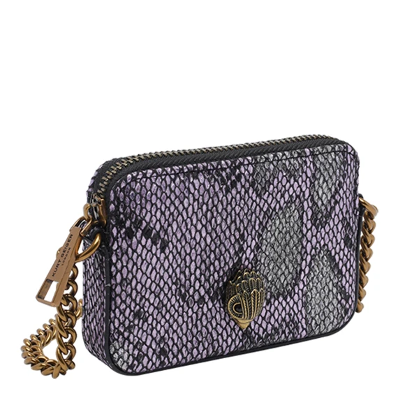 240 - Samples Micro Kensington Camera-Purple-Snake Print KURT GEIGER