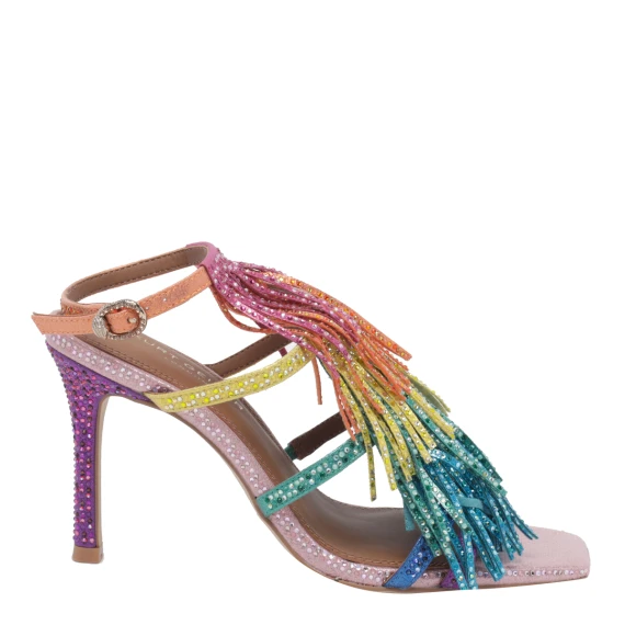 Scarpe con tacco multicolor