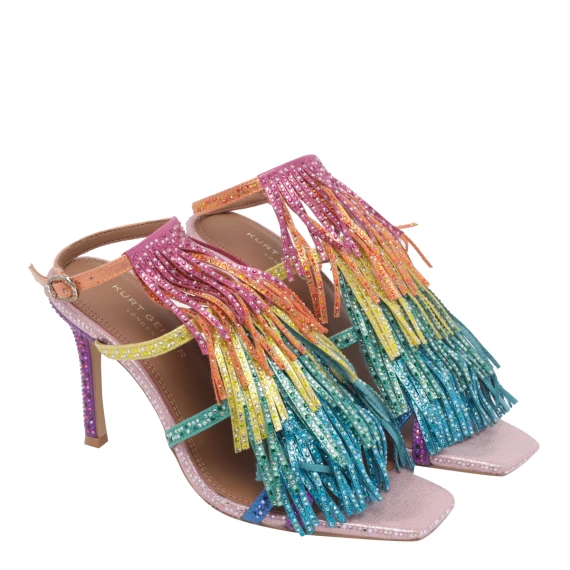 Scarpe con tacco multicolor