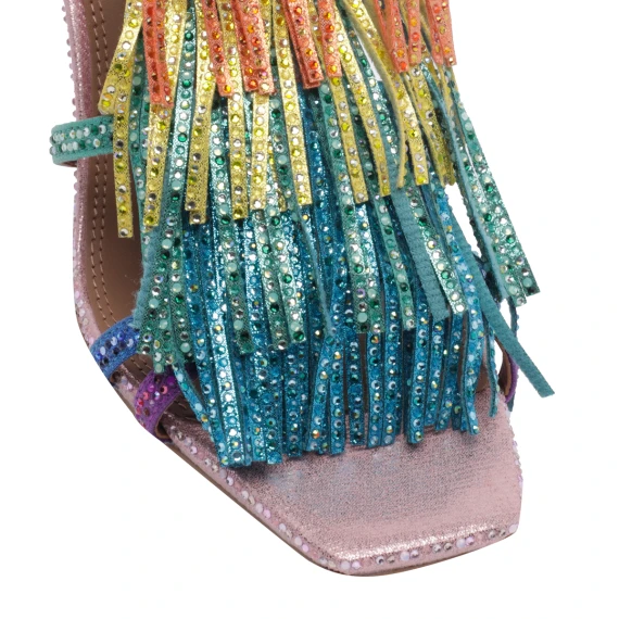 Scarpe con tacco multicolor
