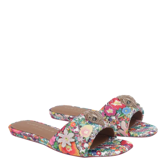 744 - Kensington Flat Sandal-White/Oth Fabric/Other Print-Summer
