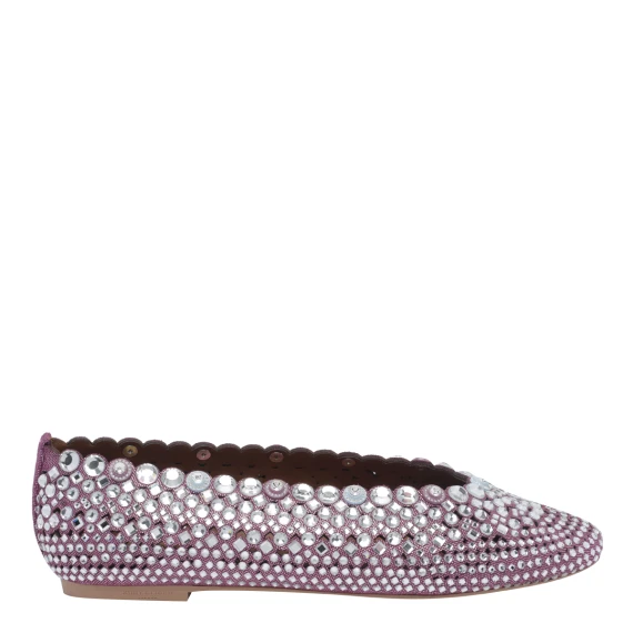 785 - Jewel Perf Ballerina-Viola-Suede Flats