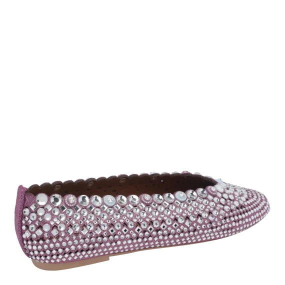 785 - Jewel Perf Ballerina-Viola-Suede Flats