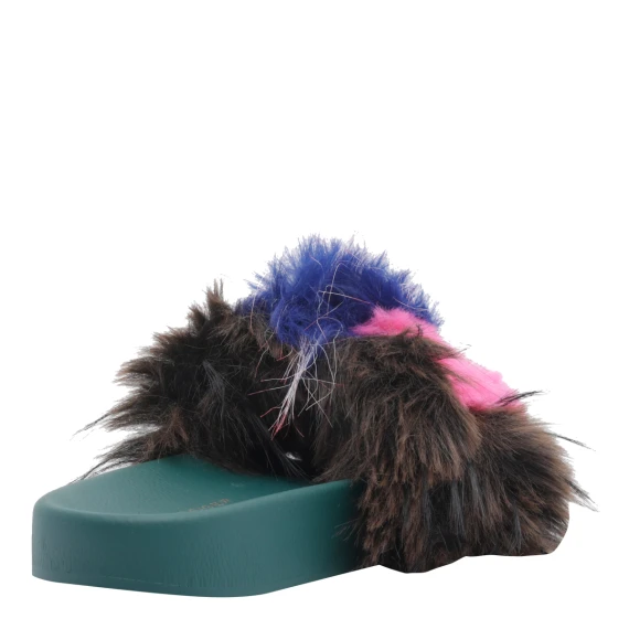 Meena Mascot green slide sandals KURT GEIGER