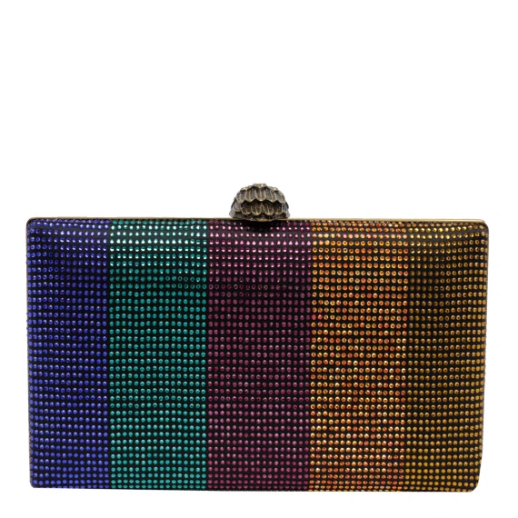 Crystal Kensington multicolour clutch KURT GEIGER