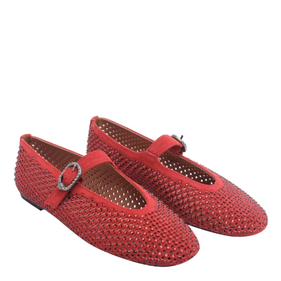 Mayfair red ballet flats KURT GEIGER