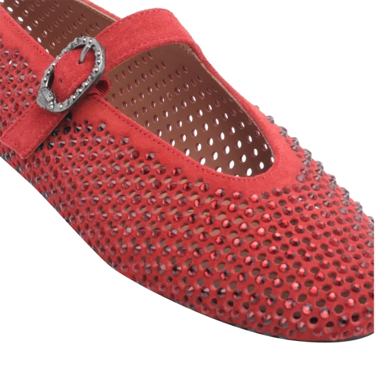 Mayfair red ballet flats KURT GEIGER