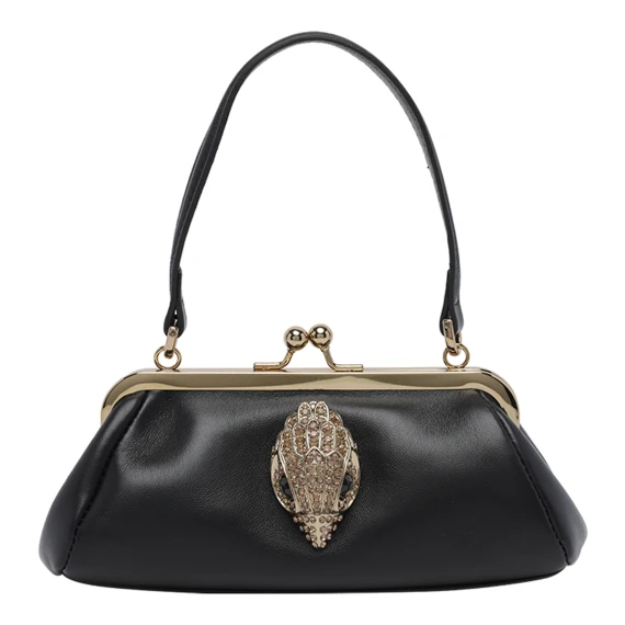 Borsa Kensington nera con chiusura a scatto