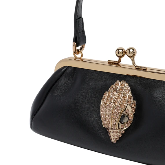 Borsa Kensington nera con chiusura a scatto KURT GEIGER