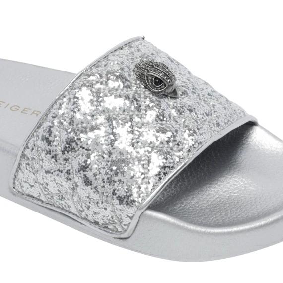 Silver Meena Eagle slides KURT GEIGER