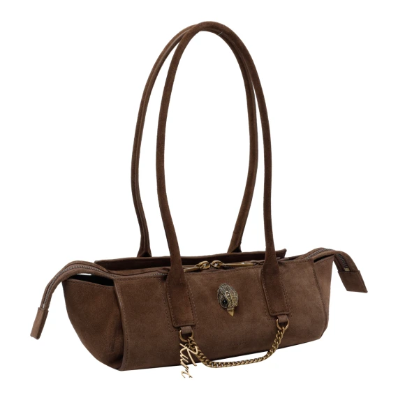 Borsa a tracolla in pelle di vitello marrone KURT GEIGER