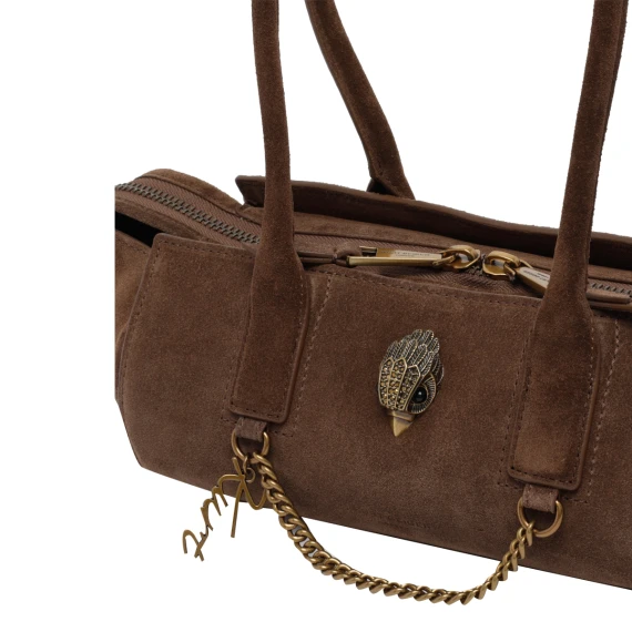 Borsa a tracolla in pelle di vitello marrone KURT GEIGER