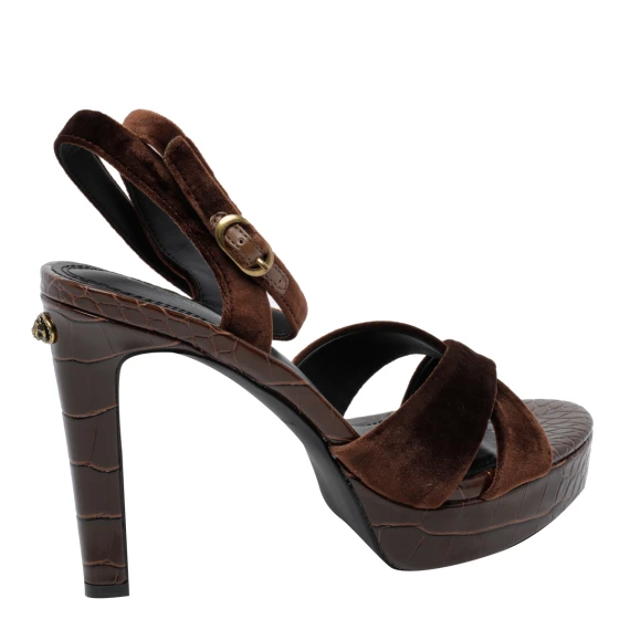 Gloria brown platform high-heeled sandals KURT GEIGER