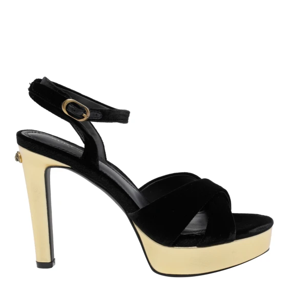Black and Gold Gloria Pump Sandals KURT GEIGER