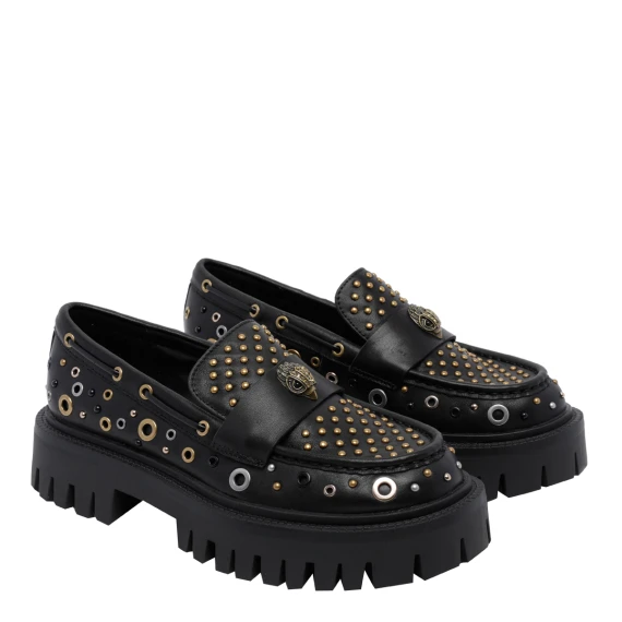 Black studded chunky loafers KURT GEIGER