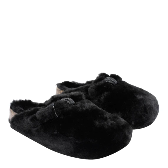 Black fur-effect mules KURT GEIGER