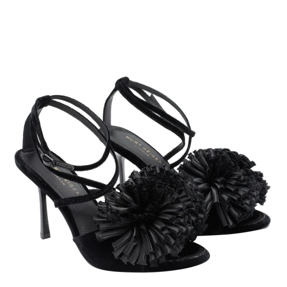 Black velvet high-heel sandals KURT GEIGER