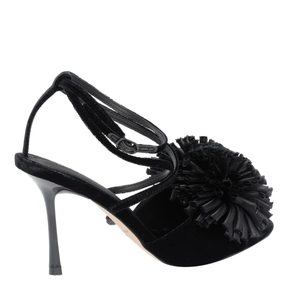 Black velvet high-heel sandals KURT GEIGER