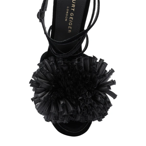 Black velvet high-heel sandals KURT GEIGER