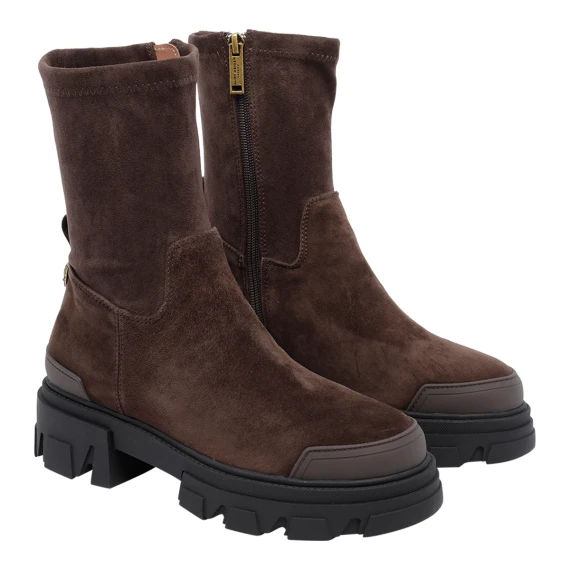 Stivaletti Stomp in camoscio marrone scuro KURT GEIGER