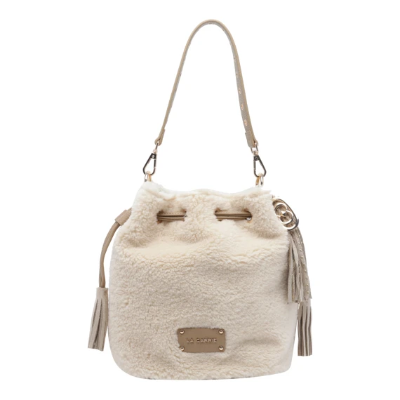 Ivory Teddy Bucket Bag