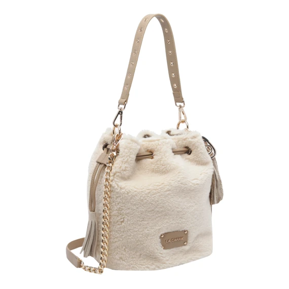 Ivory Teddy Bucket Bag
