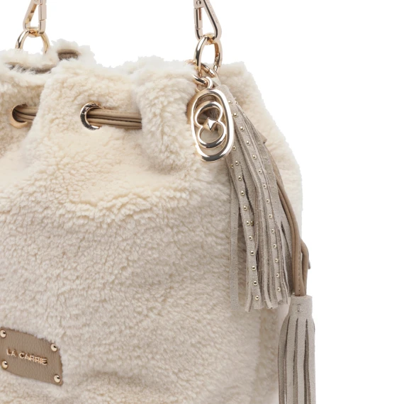 Ivory Teddy Bucket Bag