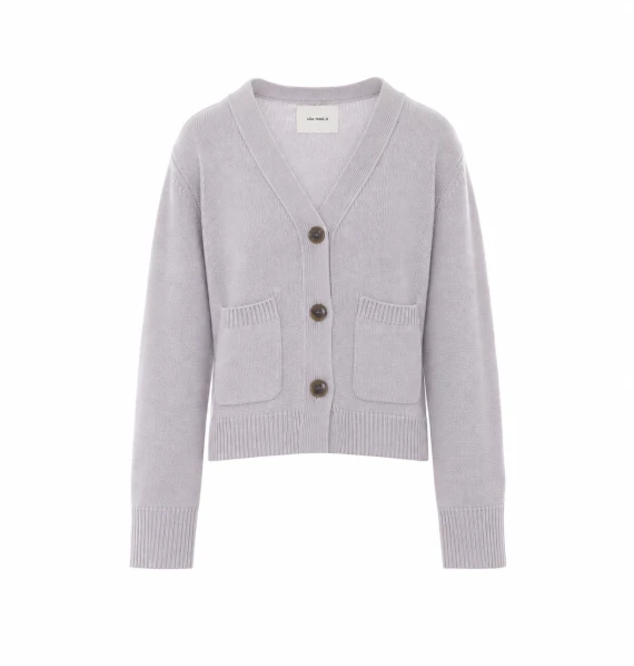 Cardigan Danni in cashmere grigio chiaro LISA YANG